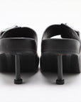 Balenciaga Leather Sandal 37  Black Morca 656621