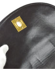 Chanel 1990s Duma Chain Backpack Bag Black Lambskin