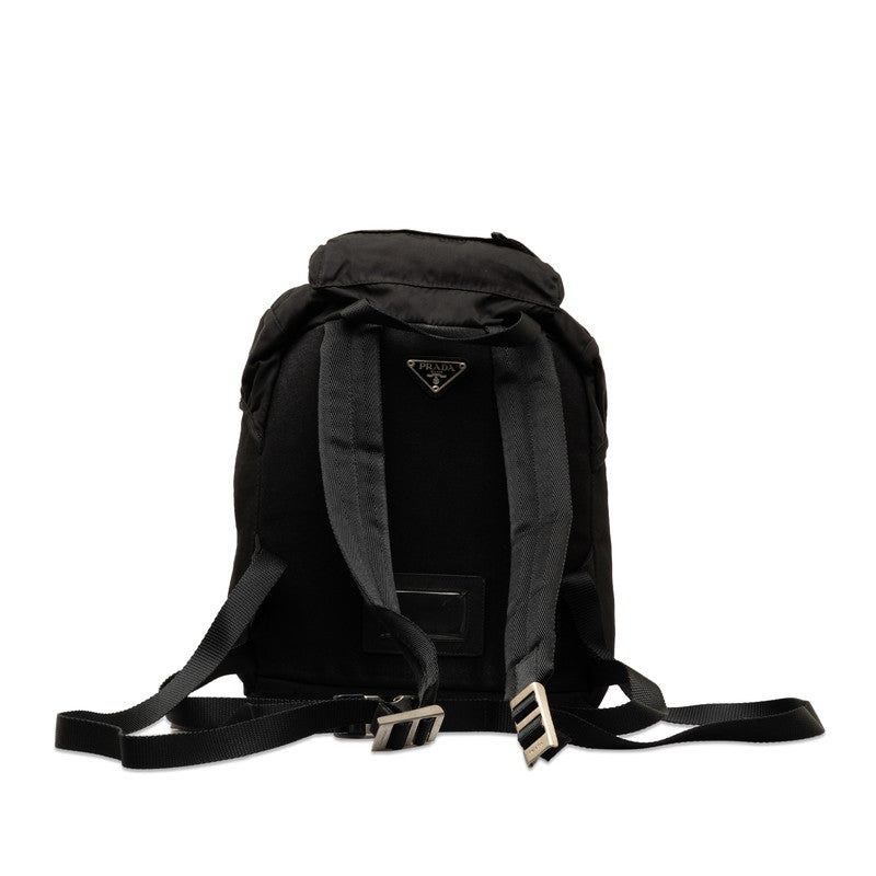 Prada Triangle Logo Rucksack Backpack V153 Black Nylon  Prada