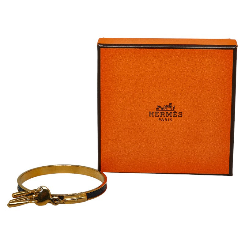 Hermes Cham Bangle G Black Mackie   Hermes