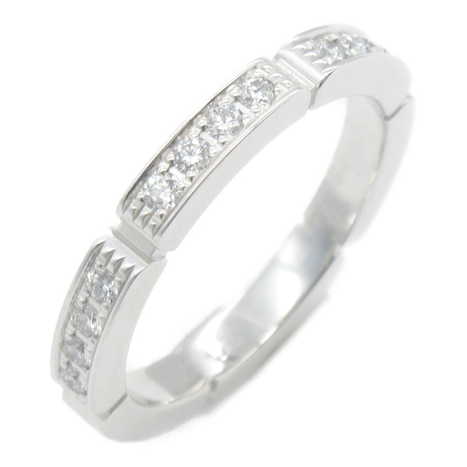 Cartier Panther Half Diamond Ring Ring Ring Jewelry K18WG (White G) Diamond  Clear B4221000