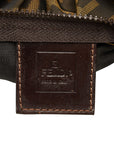Fendi Zucca Pouch 26553 Brown Canvas Leather  Fendi