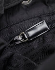 Prada Triangle Logo  Rucksack Backpack Black Nylon Leather  Prada