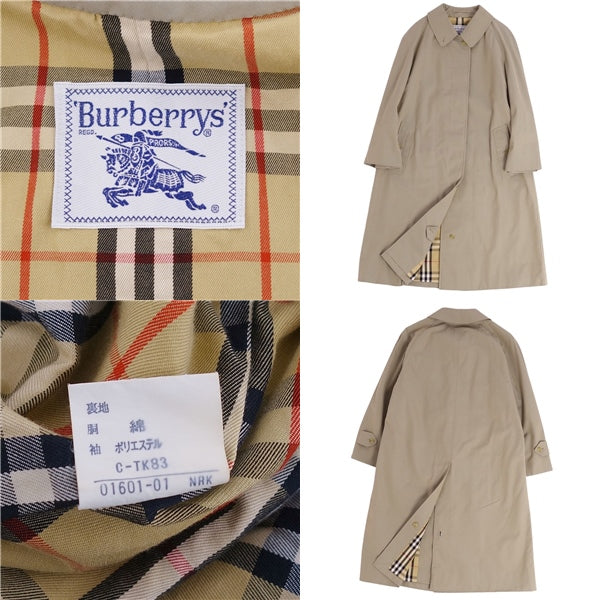 Vint Barbarian Burberrys Coat Stainless Colour Coat Balmacorn Coat Back Check Out  7AR (S Equivalent) Karkebejee