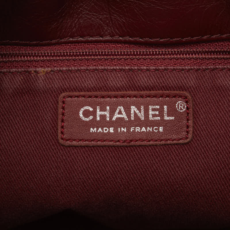 Chanel Big Coca-Cola Chain Tortoise Bag Wine Red  Leather  Chanel