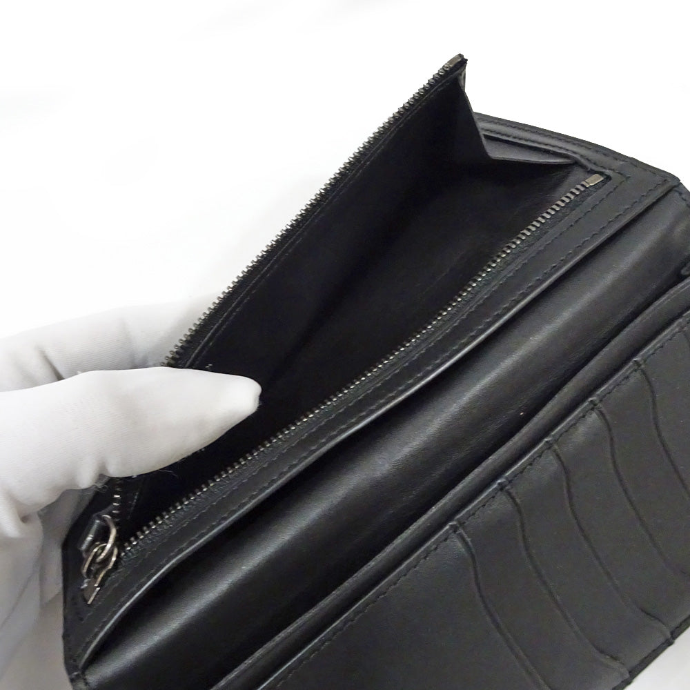 Berliotti Santa Navy Two Fold Wallet Venetian Leather  Leather Mini