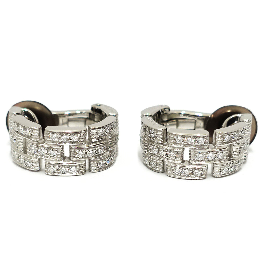 Cartier K18WG ion Panther Pave Diamond Earring 750WG Jewelry B8032600
