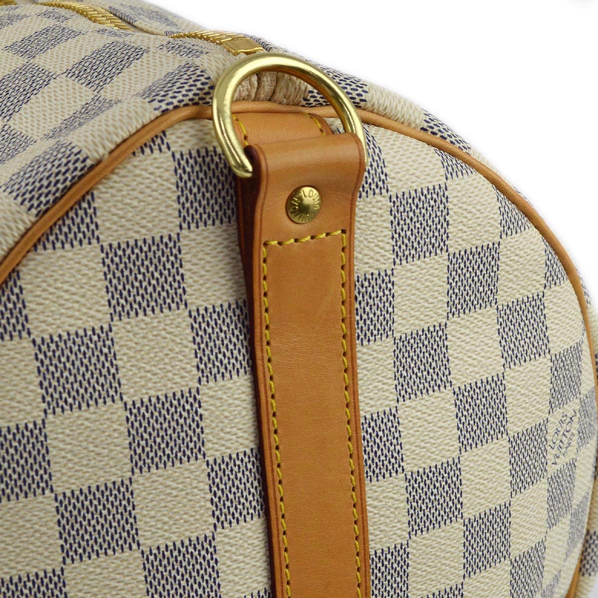Louis Vuitton Damier Azur Keepall Bandouliere 55 Duffle Bag N41429
