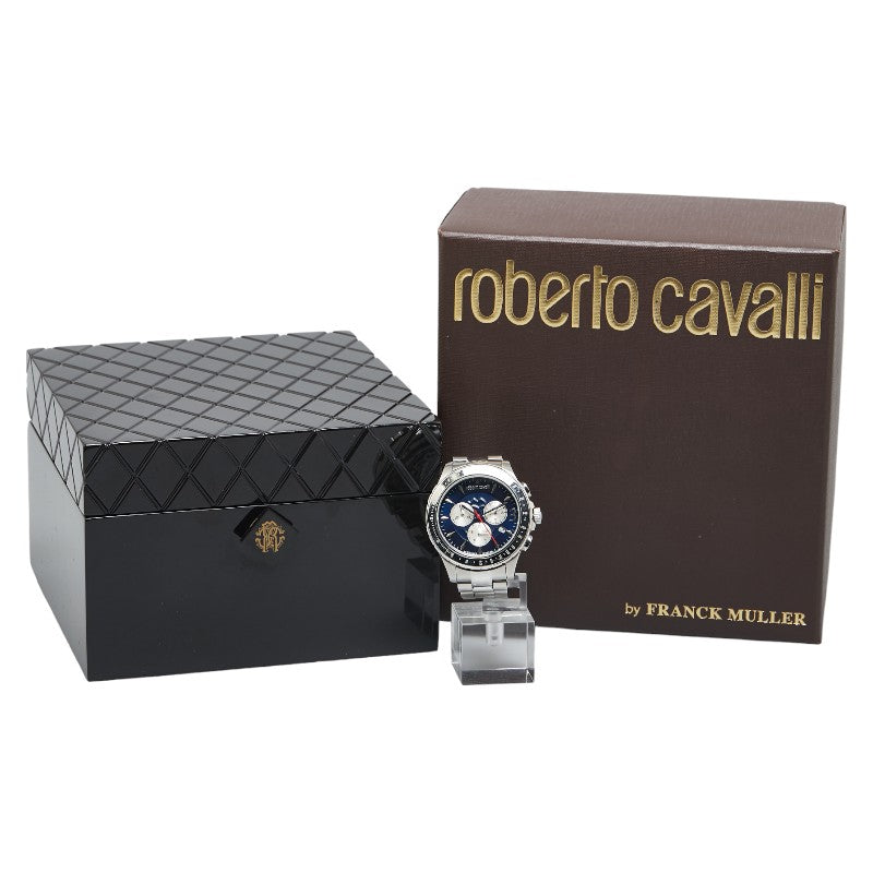 Robert Cavalli  Frank Mueller  RV16014M061 Quartz Navy   Steel Mens Roberto Cavalli