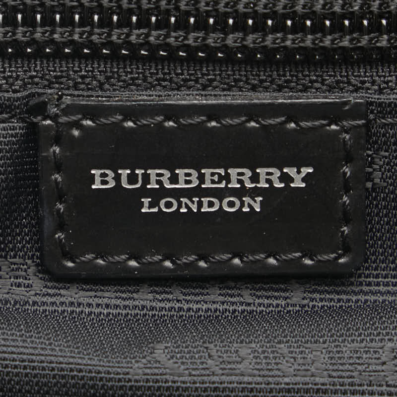 Burberry Nova Check Handbag Tote Bag Beige Black Canvas Leather  BURBERRY
