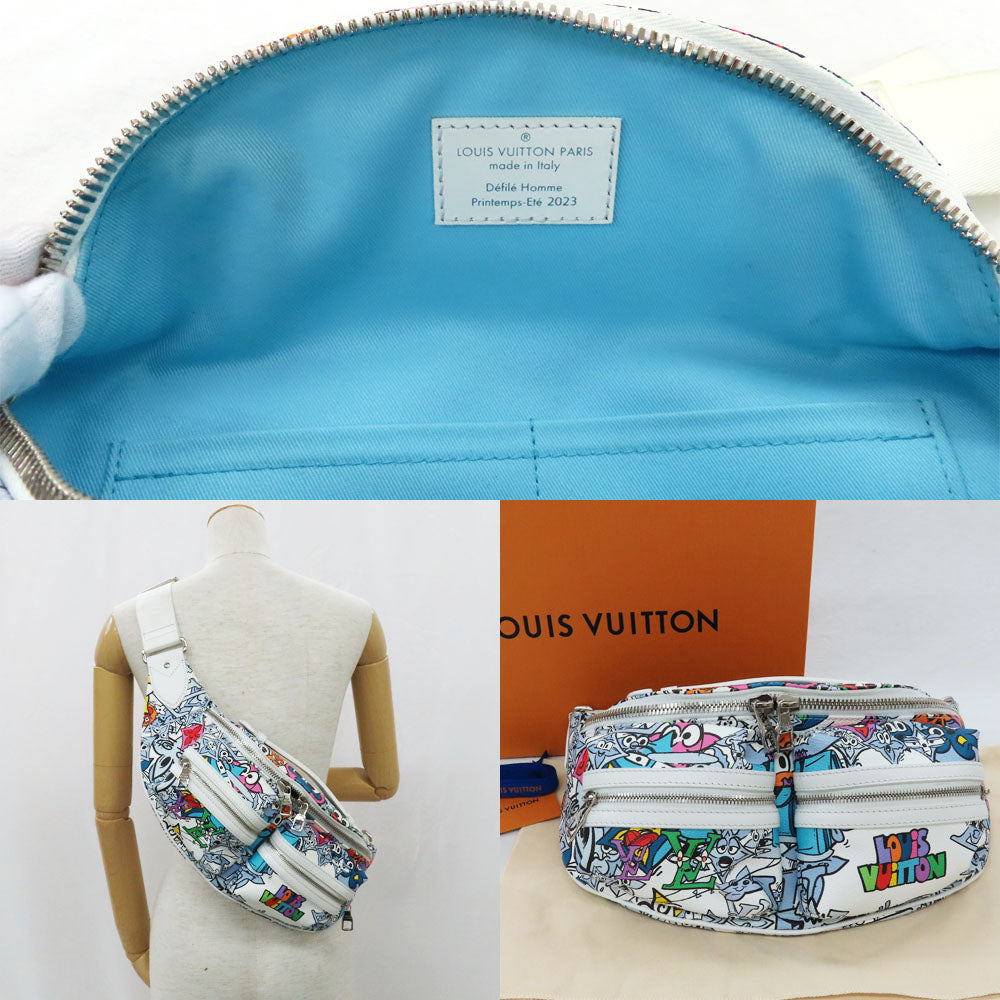 Louis Vuitton Multi Pochette M21853 Monogram Comic 2023 Supreme Summer  Collection Body Bag Waist Sder White Multicolor Leather Mens