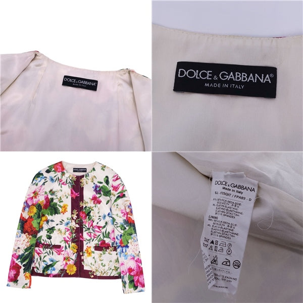 Dolce &amp; Gabbana Jacket Dolce &amp; Gabbana Jacket cturnal Jacket Flowers Silk Out  36(S equivalent) Multi-Color (Multi-Color)