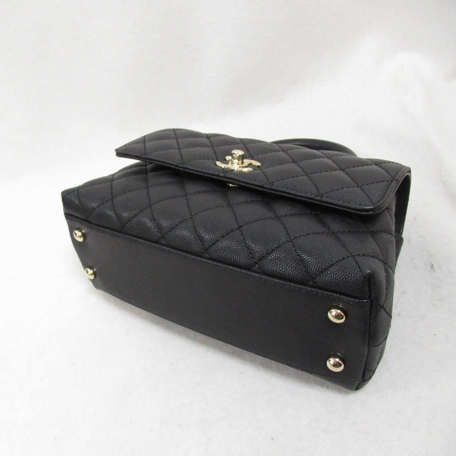 Chanel Coco Handler Matrasse 2w Shoulder 2way Shoulder Bag Caviar S  Black A92990