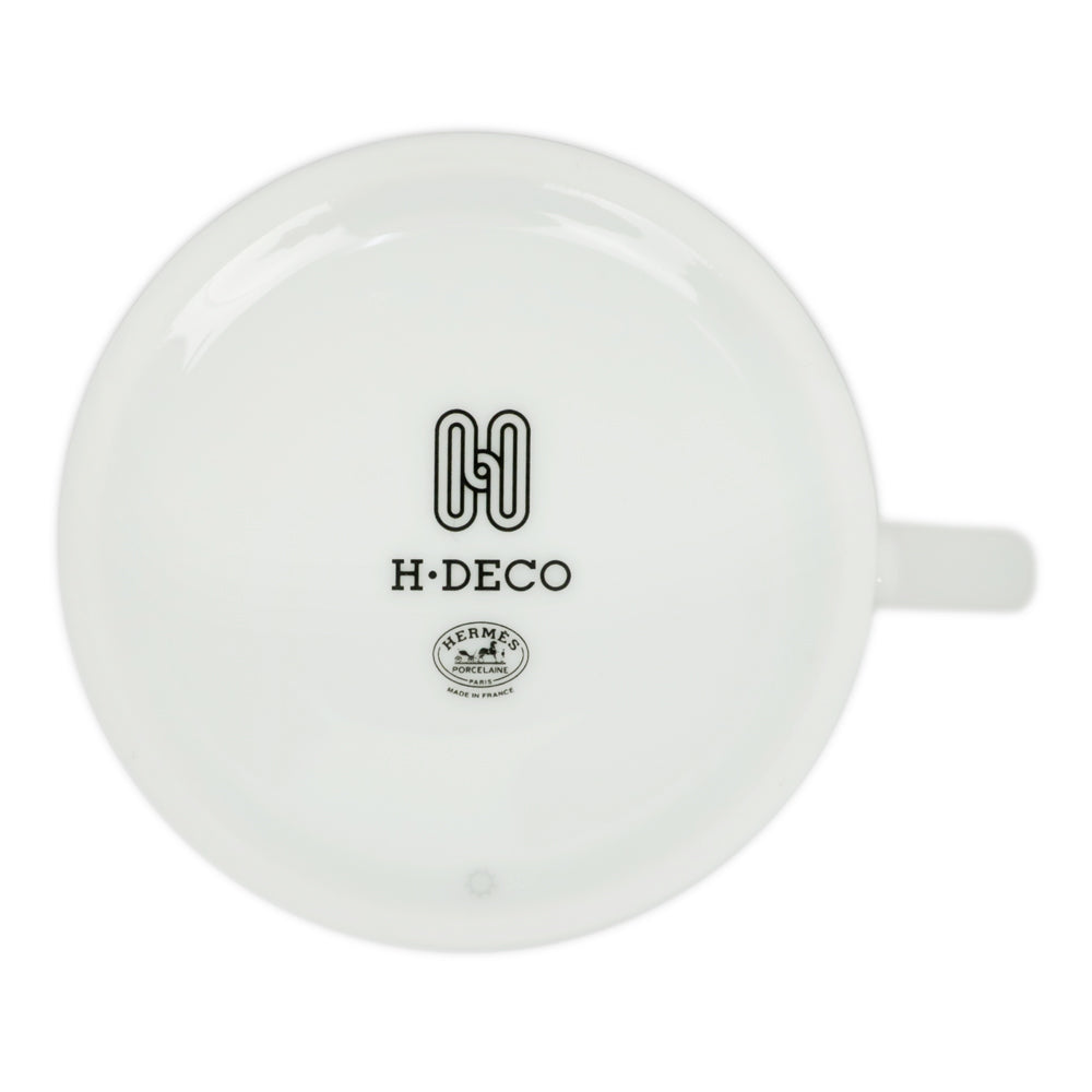 Hermes Mag Cup H DECO Black White Ceramic Small Other