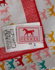 Hermes Carré 40 Horse Total Shirt Pink Multicolor Silk  Hermes