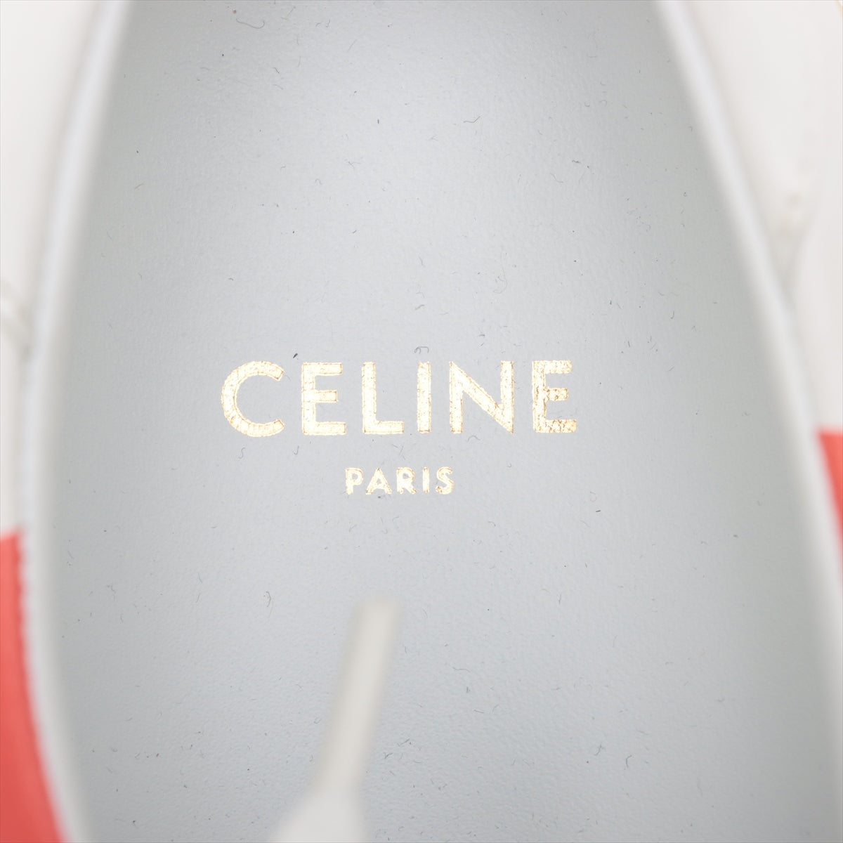 Celine Leather Trainers 38  Red  White CWN09 Replacement Homo