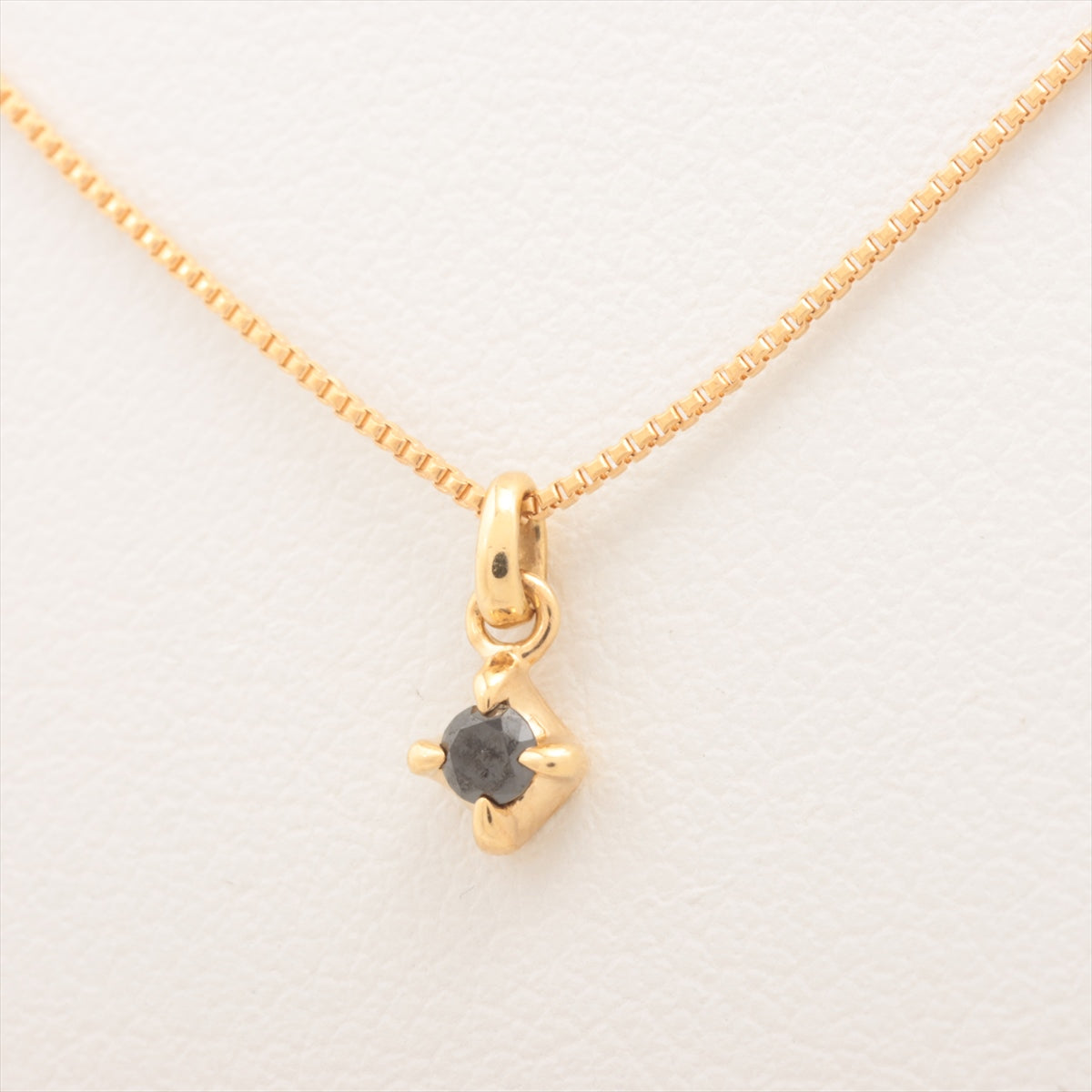 Agat Black Diamond Necklace K18 (YG) 1.5g 0.05 E