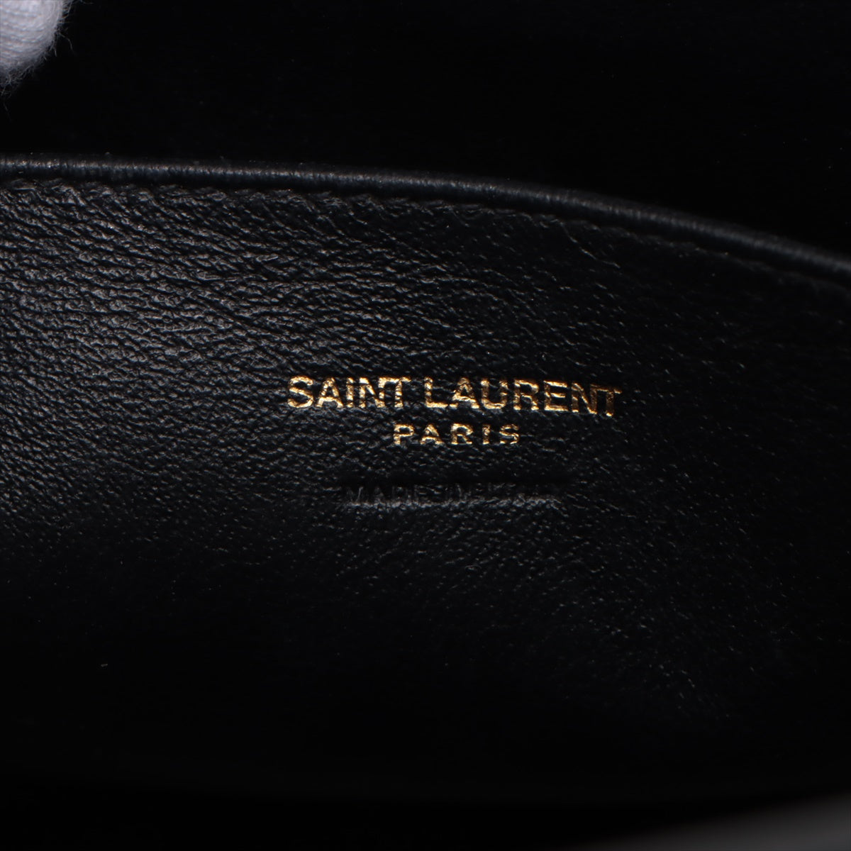 Saint Laurent  Ba Cabus Navy Cabus Leather Handbag Black 568853