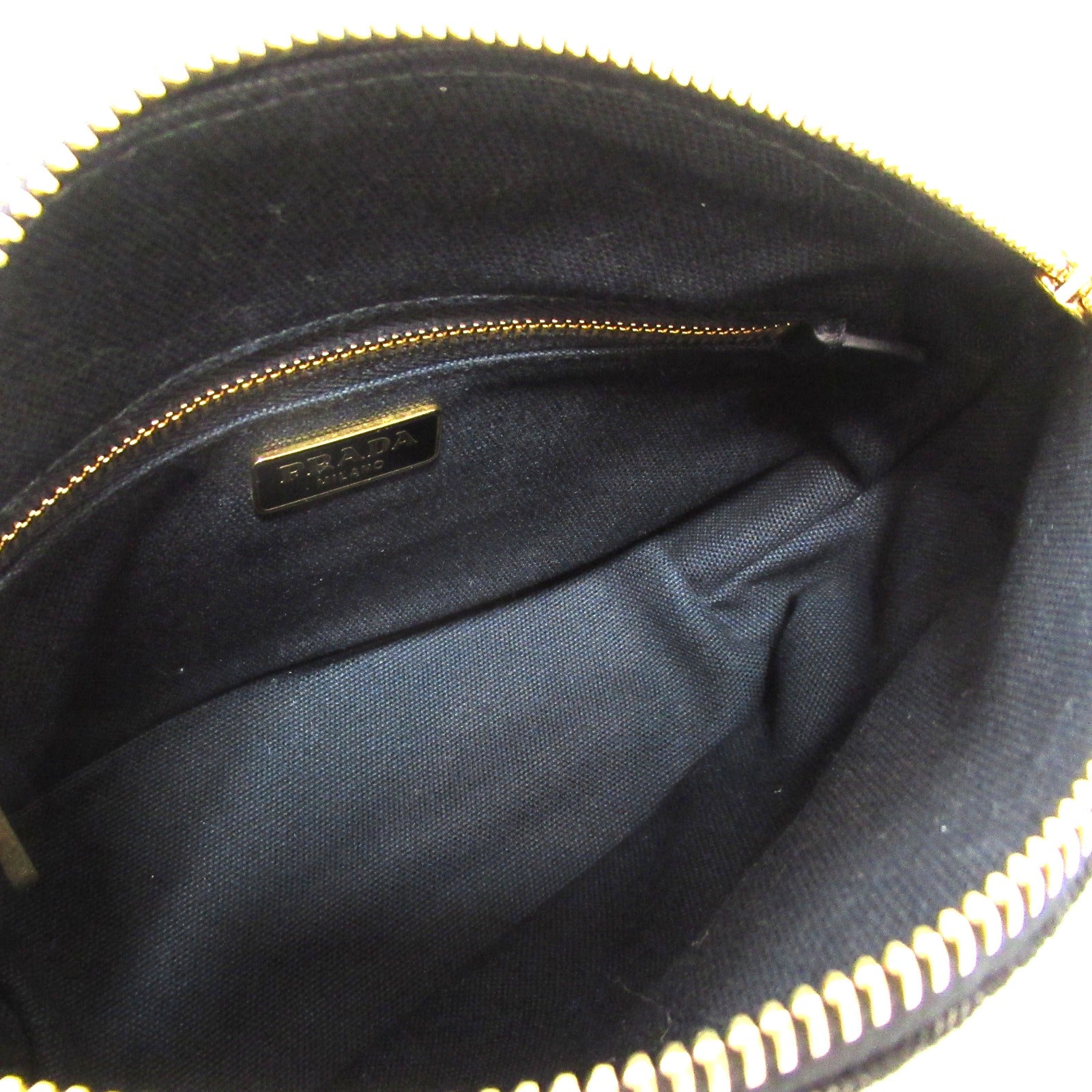 Prada Prada Pochette Bag Cotton  Black Blue/White 1N1758
