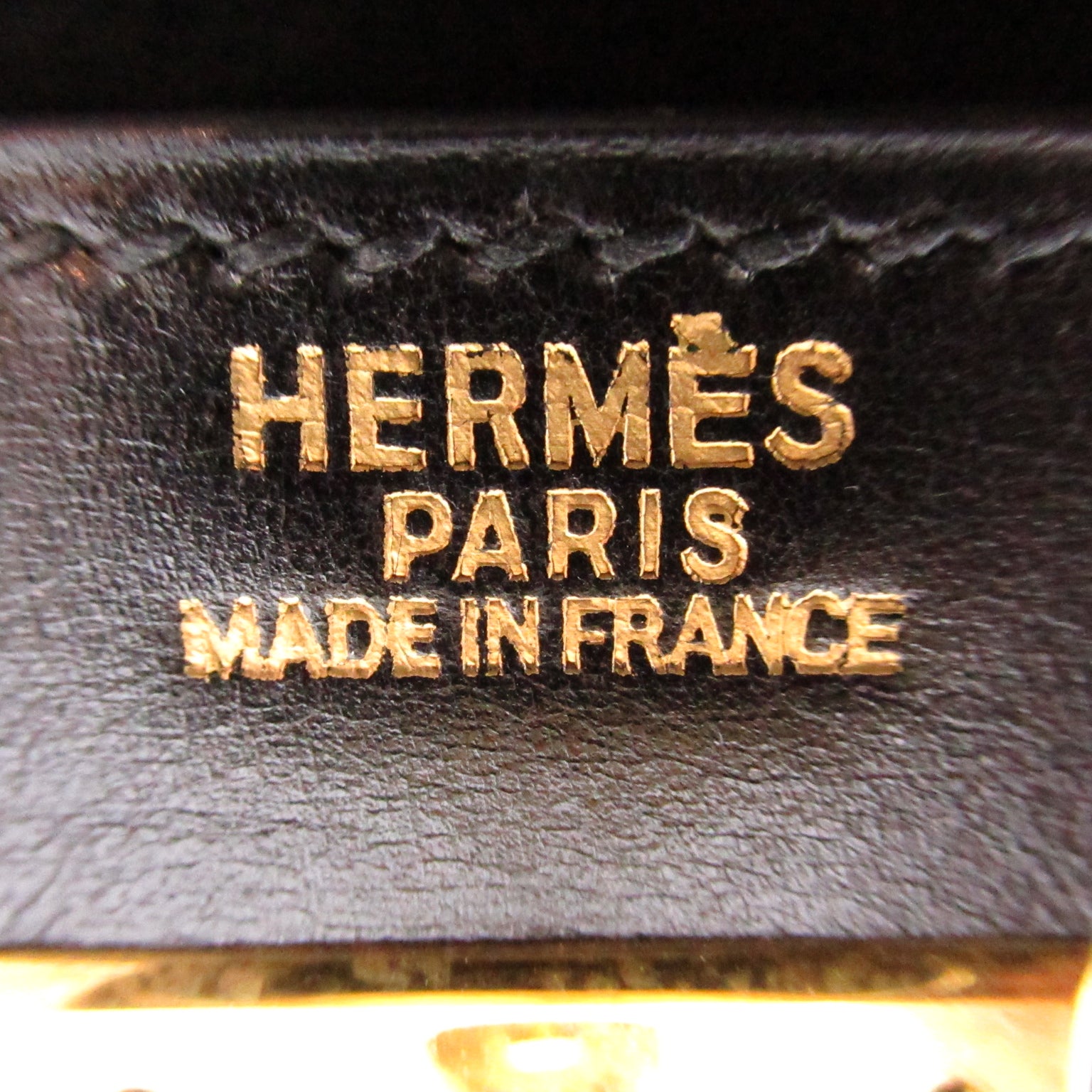 Hermes Kelly 32 Black Handbag  Box Carf  Black Box Carf