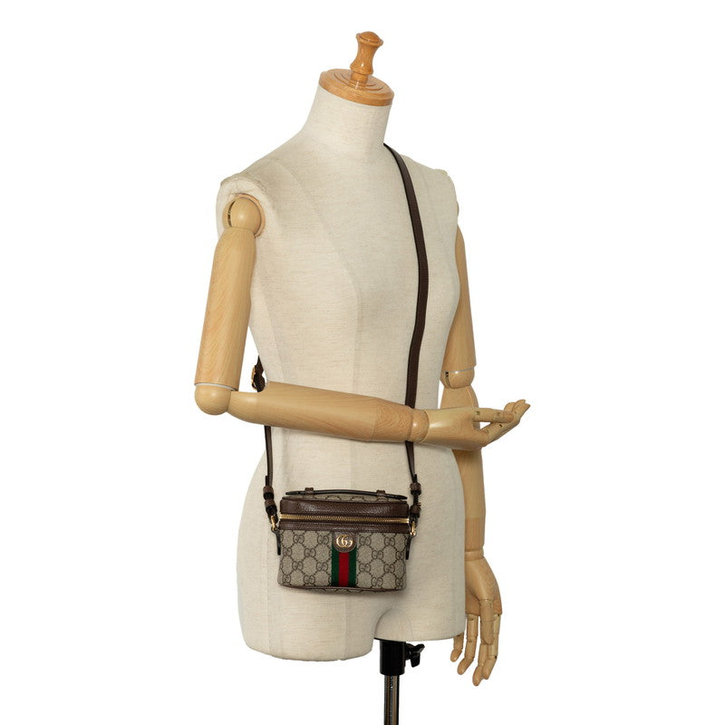 Gucci GG Supreme Sie Line  Shoulder Bag 699532 Brown PVC Leather  Gucci Gincci
