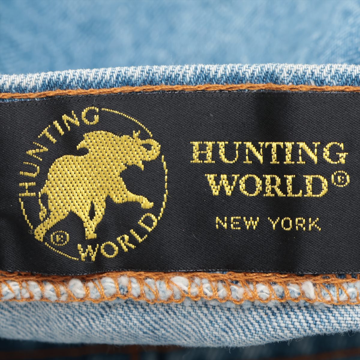 Hunting World Logo Denim Tote Bag Blue