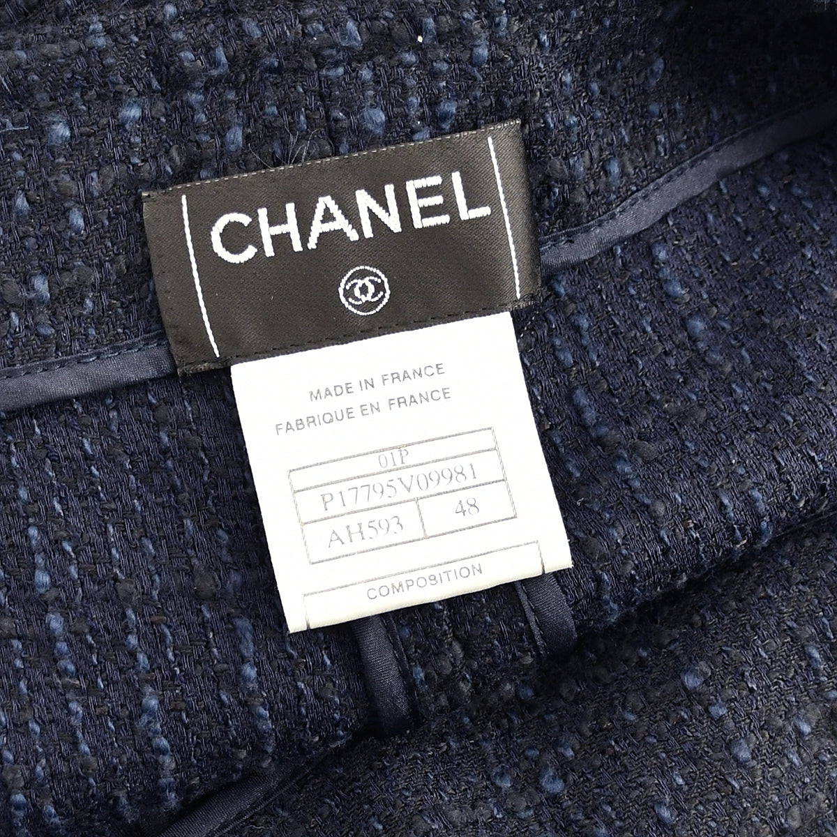 Chanel Long Pants Black Navy 01P 