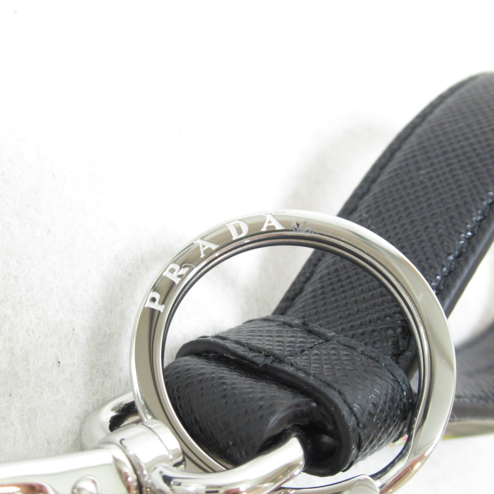 Prada Prada Keyring Keying Accessories Leather Sapphire   Nebi Nero 2PP709053F0002