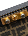 Fendi Zucca Handbag 2WAY Brown Black Canvas Leather  Fendi