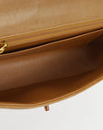 Chanel Brown Lambskin Medium Single Flap Shoulder Bag