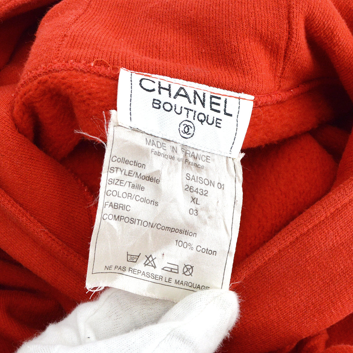 Chanel Hoodie Sweatshirt Red 