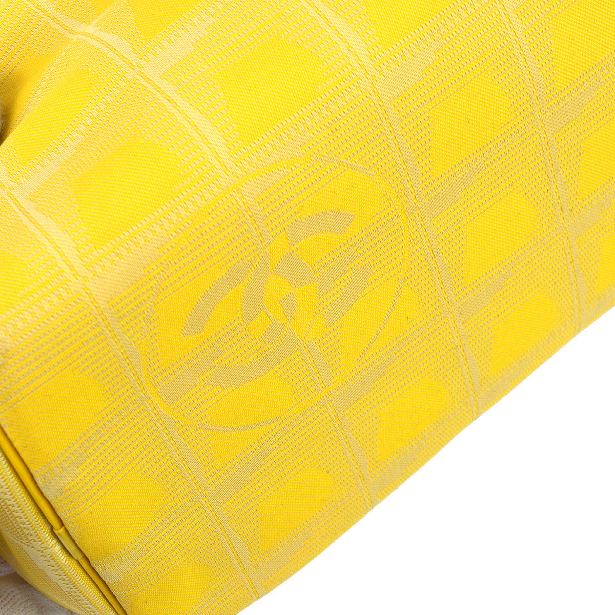 Chanel 2001-2003 黃色提花尼龍新旅行系列單肩包