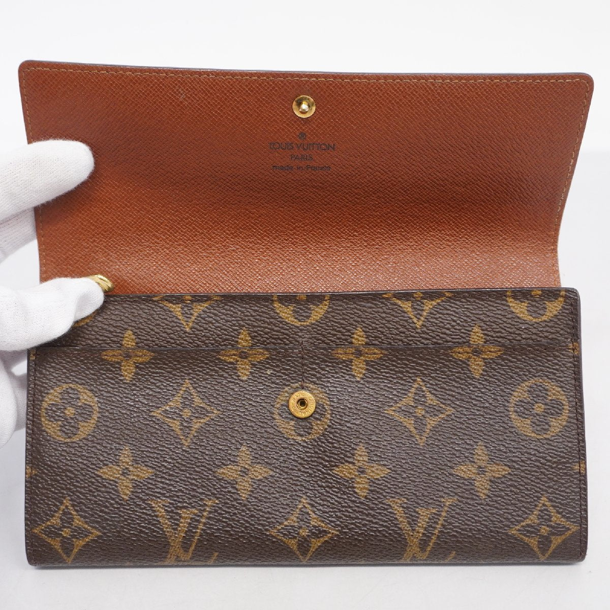 Louis Vuitton Long Wallet Monogram Portomone Credit M61725
