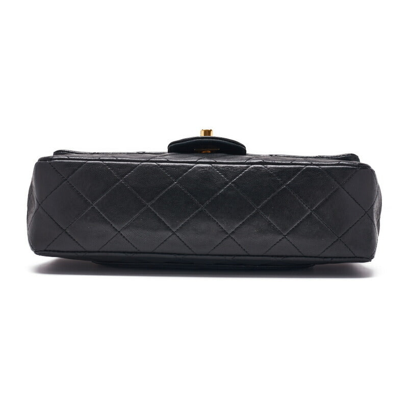 Vintage Chanel Classic Double Flap Shoulder Bag Small Black