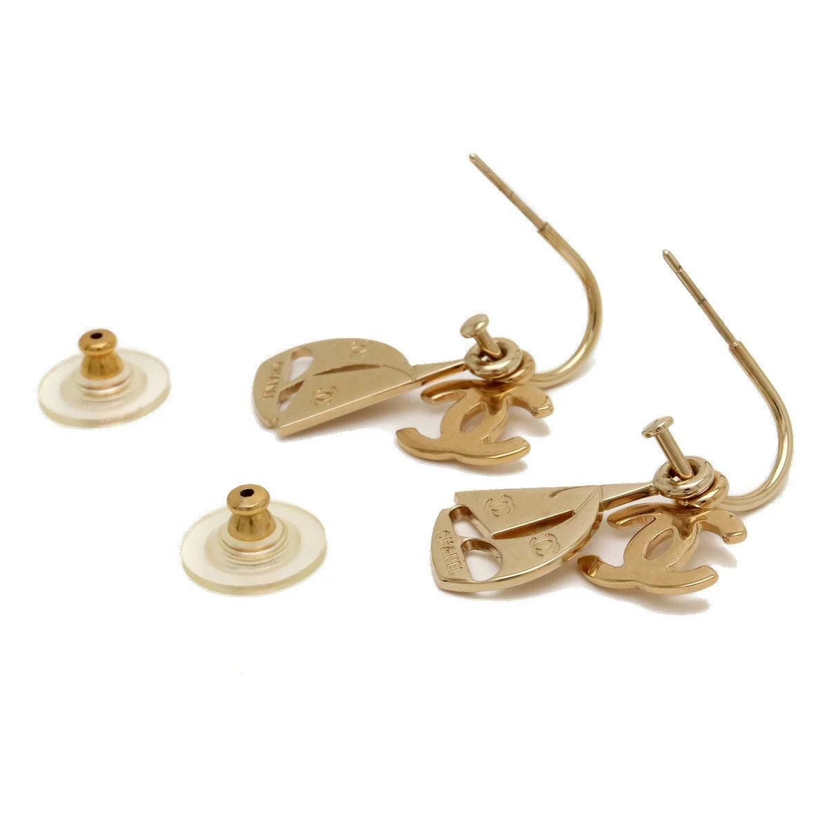 Chanel 2023 Strass CC Hoop Earrings - Gold-Plated Hoop, Earrings