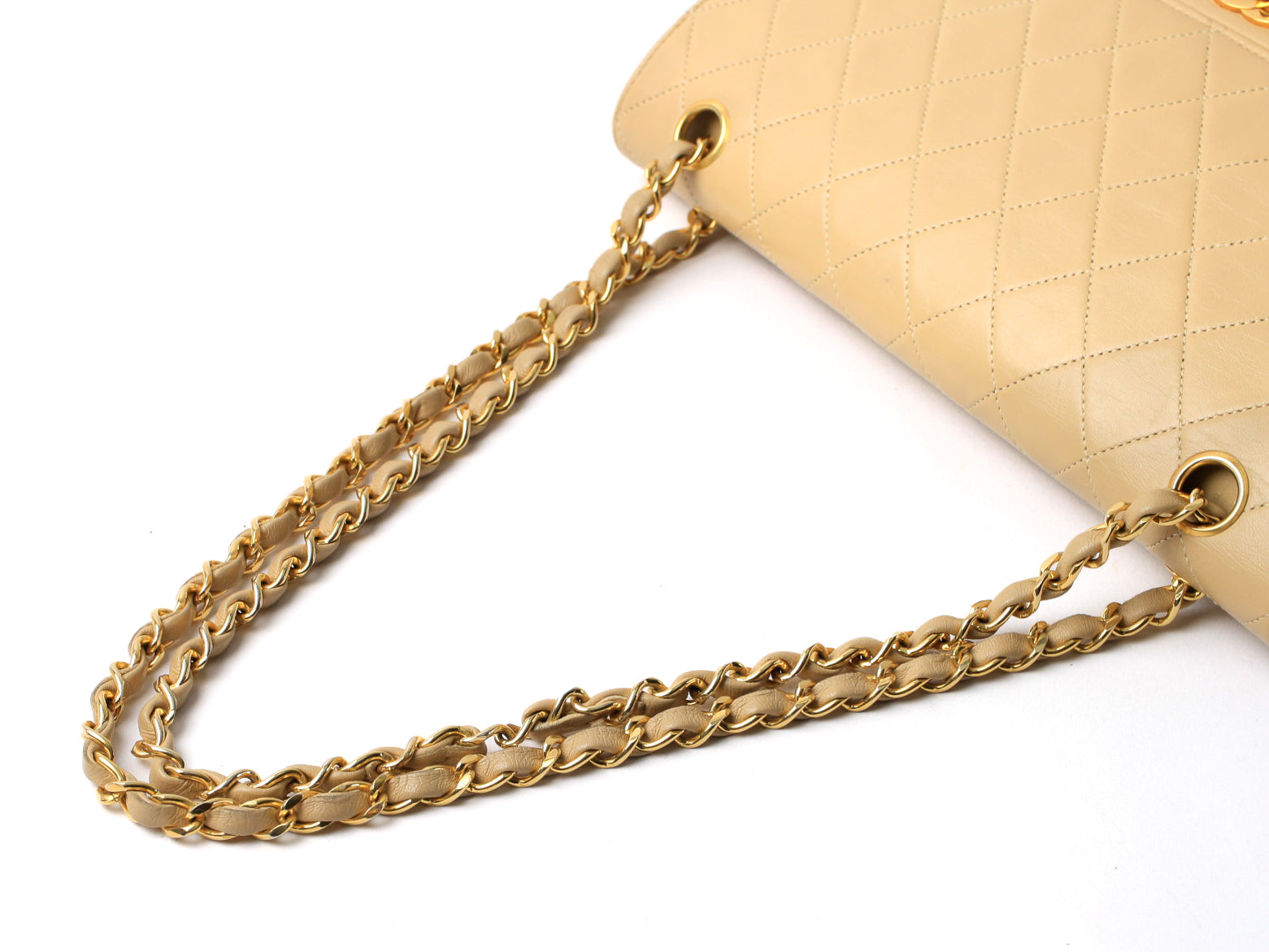 Chanel beige flap discount bag