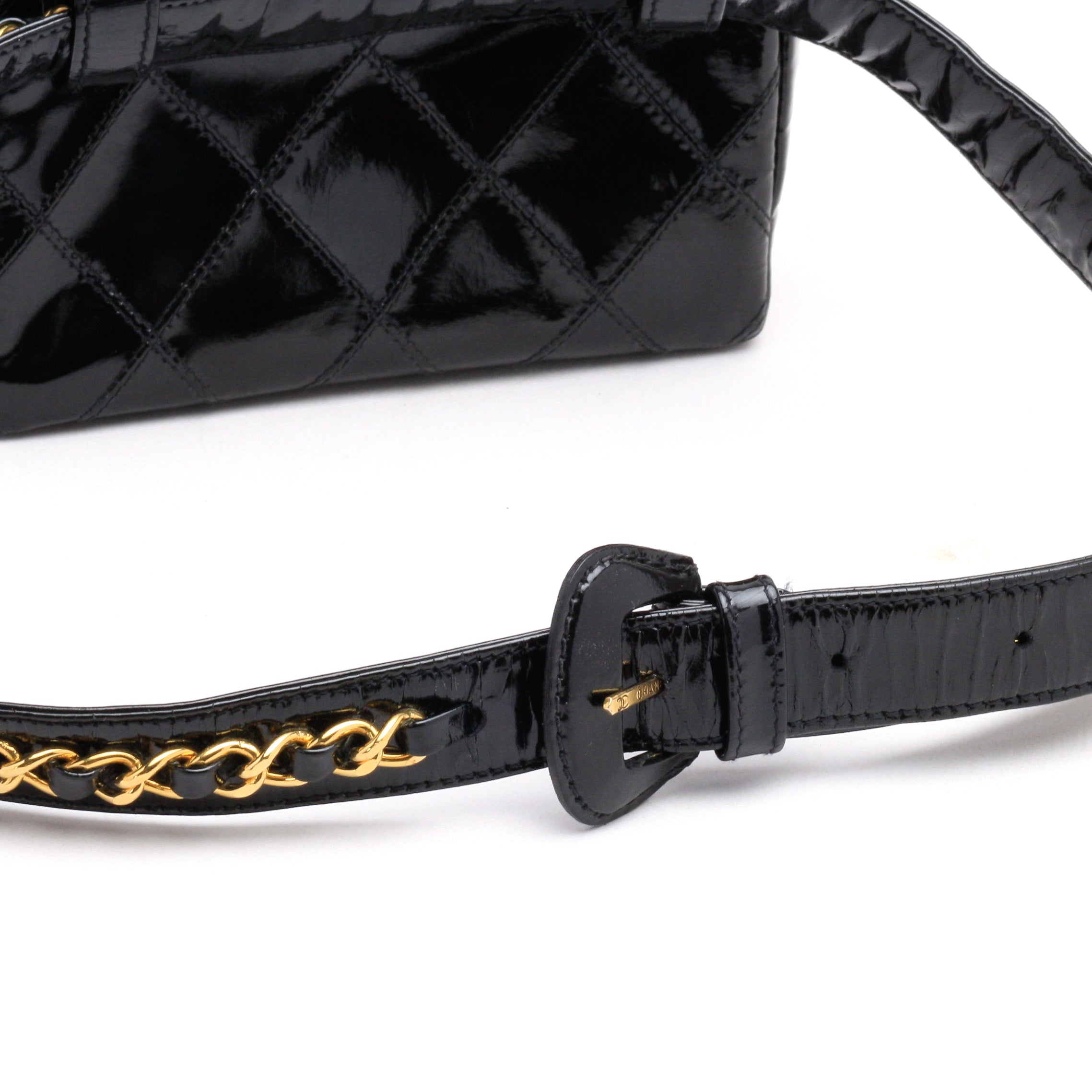 Vintage CHANEL black patent enamel leather belt bag, fanny pack with m –  eNdApPi ***where you can find your favorite designer  vintages..authentic, affordable, and lovable.