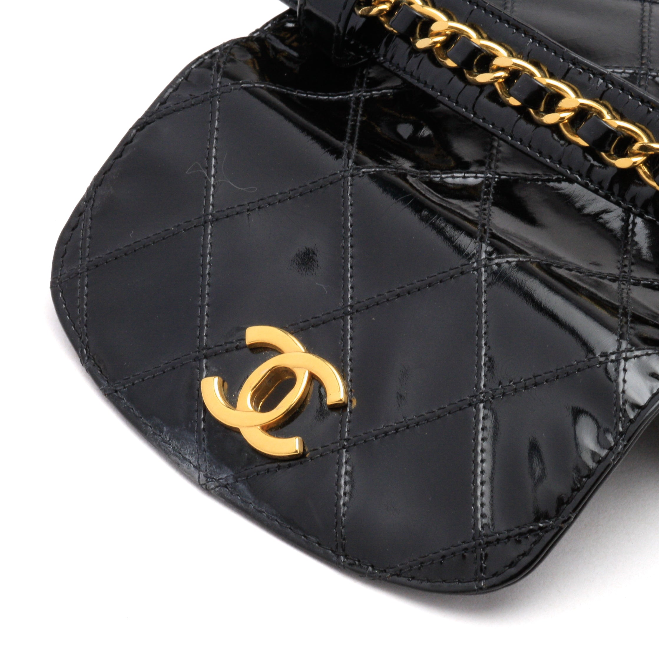 Chanel Waist Bag Quilted Calfskin Gold-tone Black in Calfskin with
