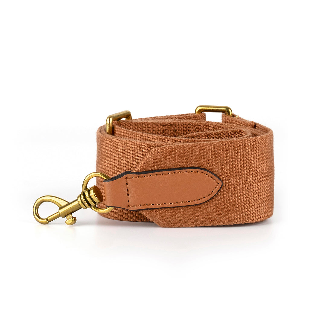Brown Crossbody Bag Strap Cotton Vachetta Leather Adjustable Crossbody –  Timeless Vintage Company