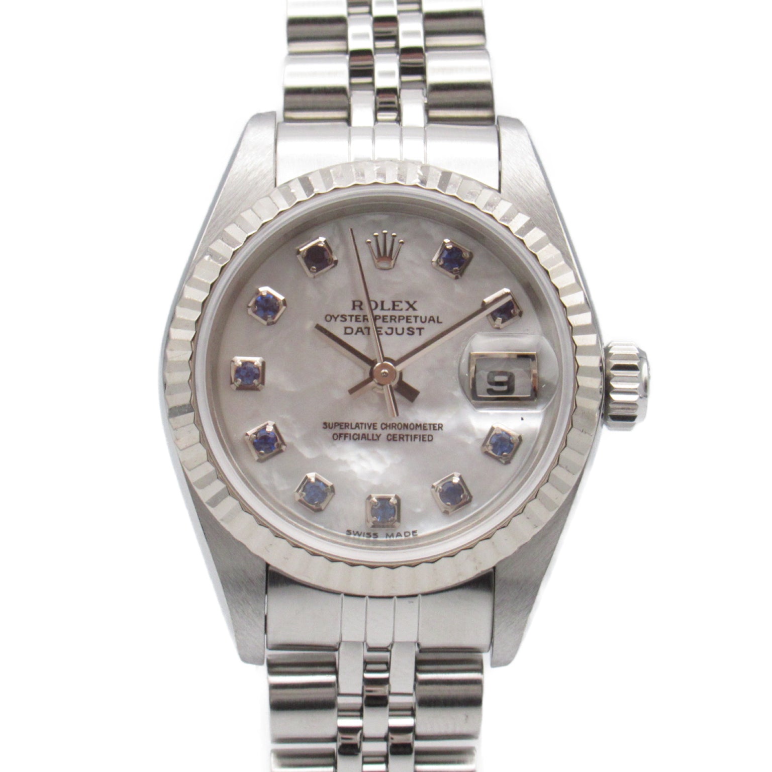 Rolex Rolex Datejust 10P Sapphire F Nonene.  K18WG (White G) Stainless Steel  WH S 79174NGS