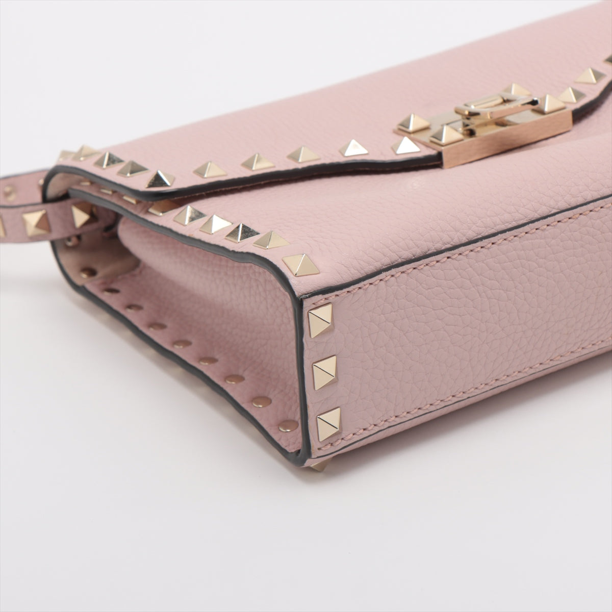Valentino Garavani Lockstars Leather x Stalls Shoulder Bag Pink