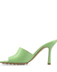 Bottega Veneta Leather Sandals 39  Light Green  Lift  Bag Stretch