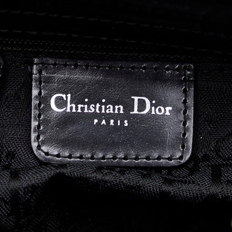 Dior 女士手提包單肩包 2WAY 黑色銀色琺瑯 Dior