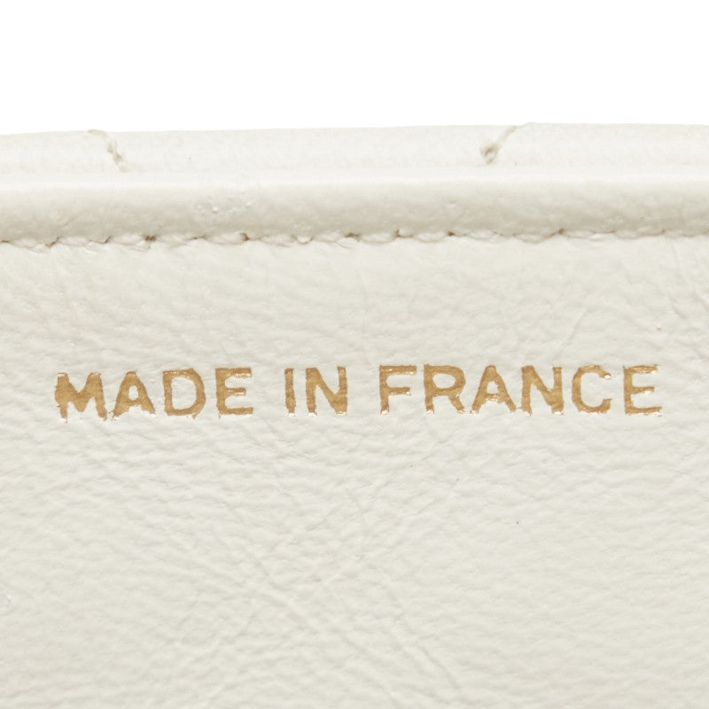 Chanel Matrasse Diana 25 Coco Chain  Chain Handbag White Beige Leather  Chanel
