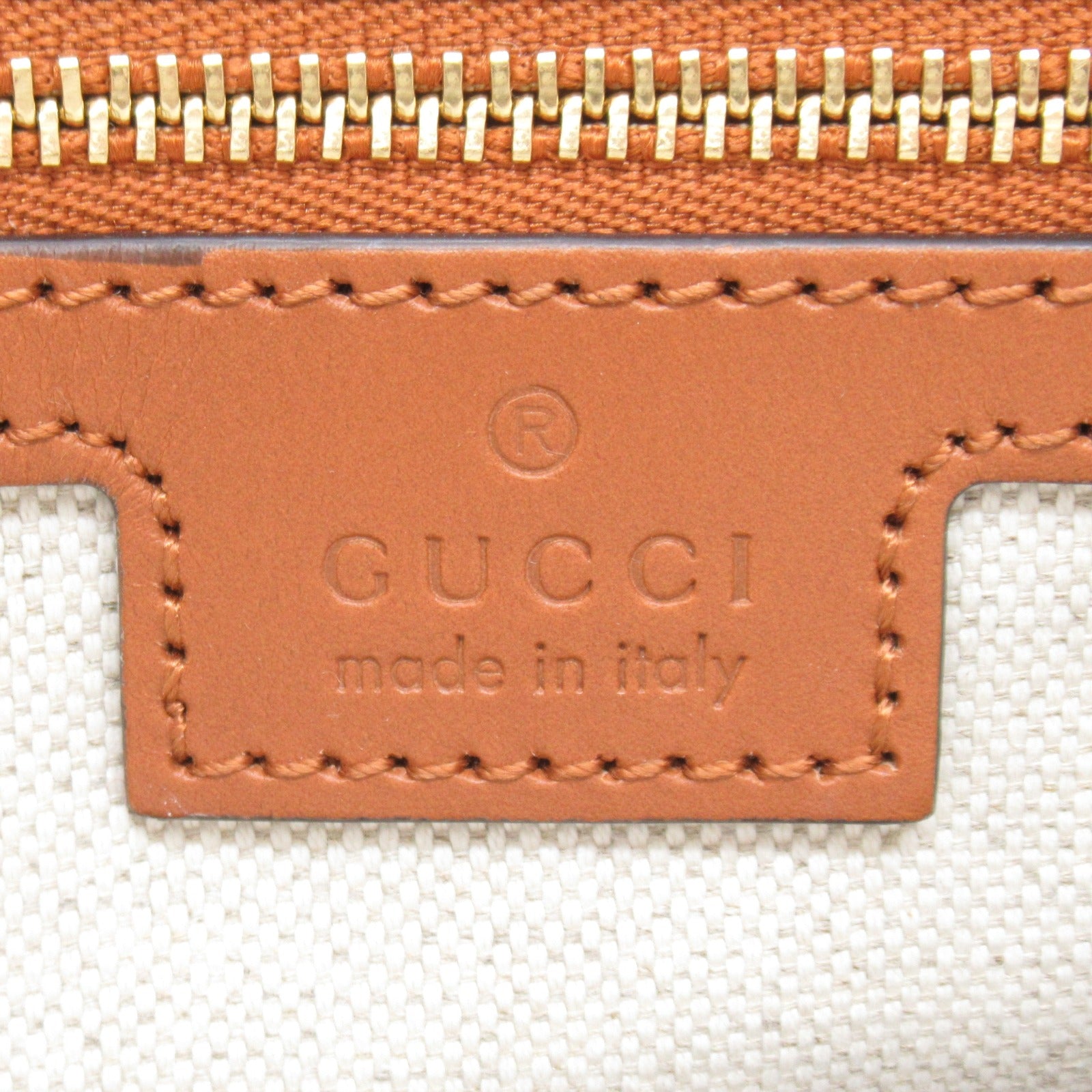 Gucci Web Strip Interlocking Tote Bag  Bag Leather  White 77735