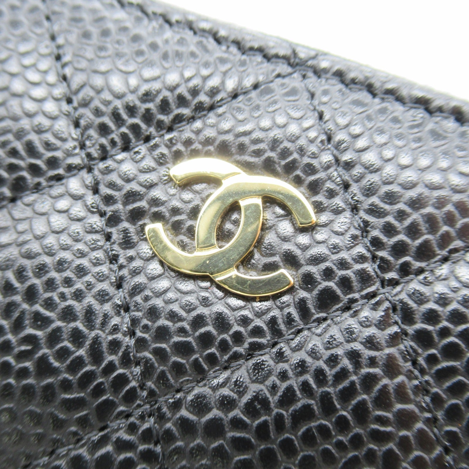 Chanel Coincase Coincase Wallet Caviar S  Black AP0216