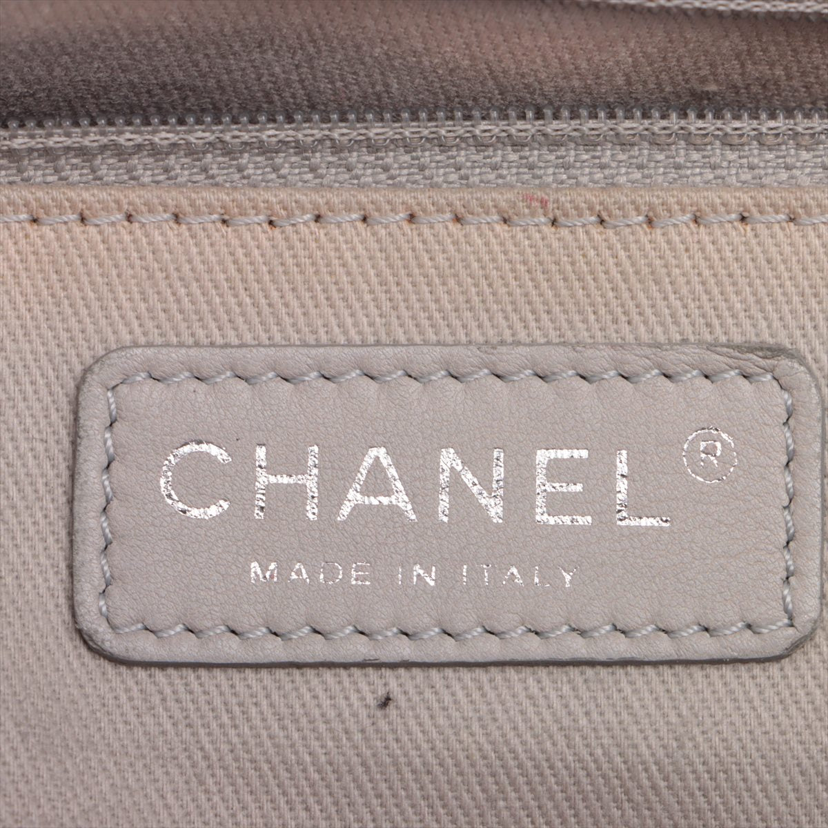 Chanel Matrasse  Chain Shoulder Bag Grey x Brown Gummetal G