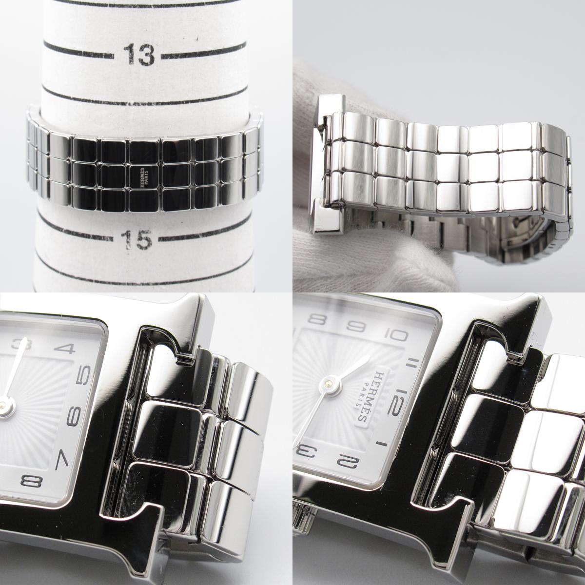 Hermes Hermes H Watch Watch Stainless Steel  White HH1.210