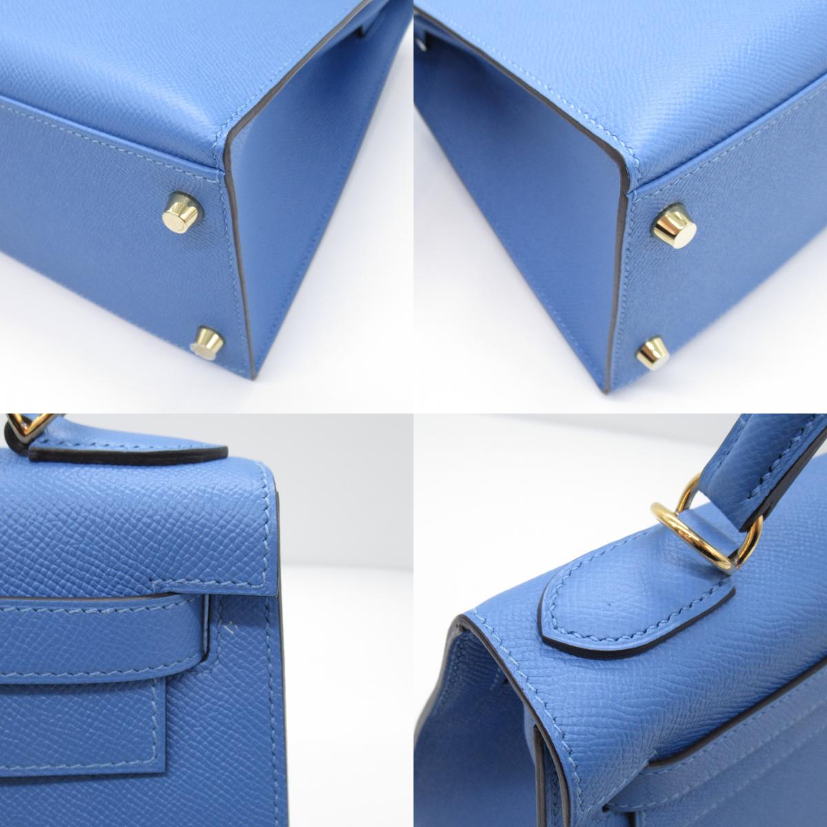 Hermes Kelly 28 Blue Paradise Handbag Handbag Epsom  Blue