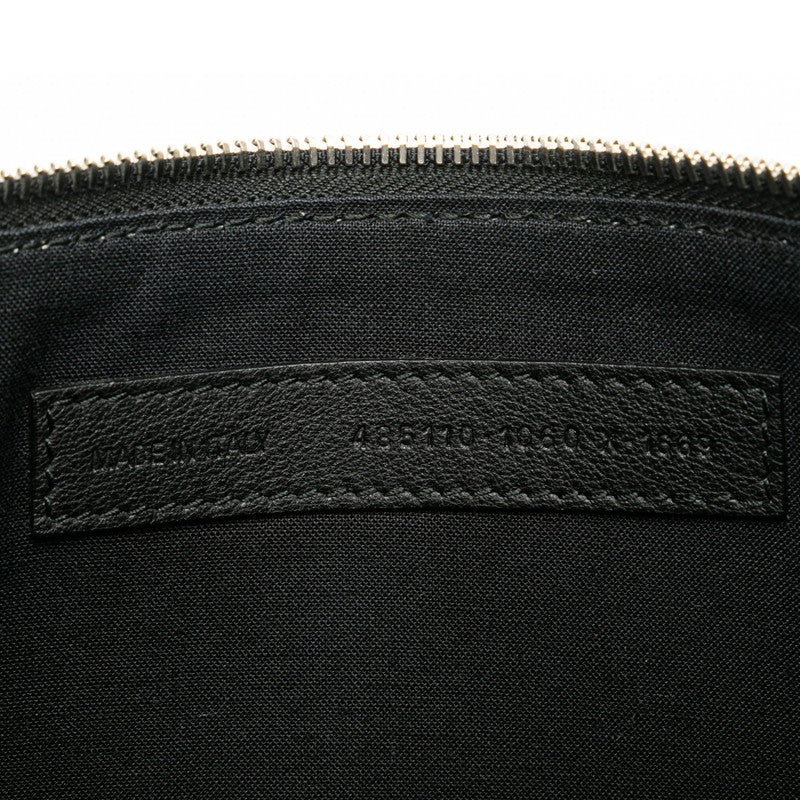 Balenciaga Logo Backpack 485110 Black Leather Mens BALENCIAGA